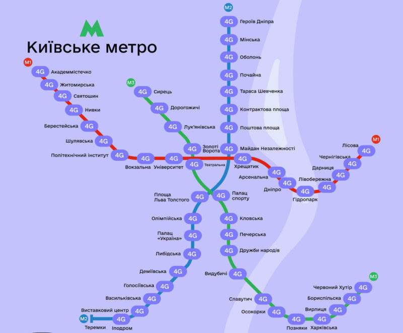 карта метро 4G